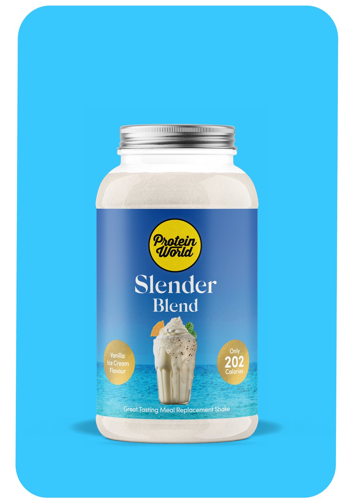 The Slender Blend - Vanilla Ice Cream flavor protein powder by Protein World